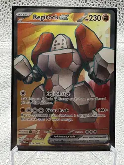 Pokemon TCG Regirock EX 214/182 Destined Rivals Full Art Ultra Rare Holo Nm - Image 1