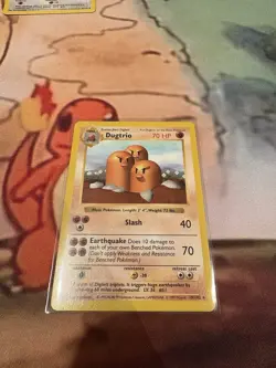 Dugtrio Pokemon Base Set Unlimited 1999 WOTC 19/102 MP Vintage Shadowless - Image 1