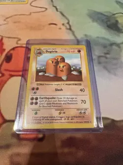Dugtrio Pokemon Base Set Unlimited 1999 WOTC 19/102 MP Vintage Shadowless - Image 4