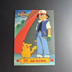 Ash Ketchum #TV1 Topps Blue Logo TV Animation Edition Series 1 Pokemon (LP) - Image 1