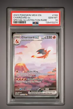 2023 POKEMON CHARIZARD EX #199 MEW EN-151 SPECIAL ILLUSTRATION RARE PSA 10 🔥 - Image 1