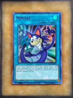 Yugioh Mimicat DLCS-EN078 Ultra Rare 1st Ed PURPLE NM - Image 1