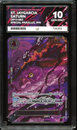 ST. JAYGARCIA SATURN Alt Art Red Text OP13-083 JAPANESE ONE PIECE ACE 10 - Image 1