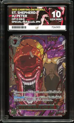 ST. SHEPERD JU PETER OP13-084 Alt Art Red Text ONE PIECE JAPANESE ACE 10 - Image 1