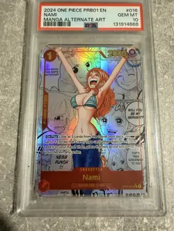 NAMI MANGA ALT ART ONE PIECE PRB01 ONE PIECE THE BEST- 2024 016 PSA 10 - Image 1