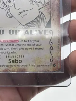 🏴‍☠ One Piece Sabo Wanted Poster SP OP13-120 Carrying On His Will Foil 🏴‍☠ - Image 5