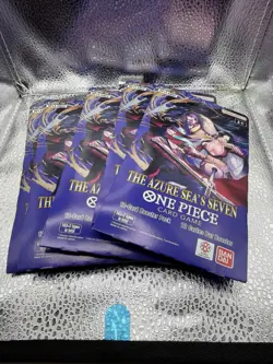 One Piece TCG: The Azure Sea's Seven Sleeved Booster OP-14 English. Lot Of 5 - Image 1