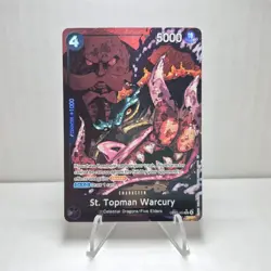 One Piece St Topman Warcury Alt Art OP13-089 Rare Black English TCG Imu Elders - Image 1