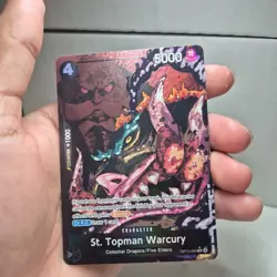 One Piece St Topman Warcury Alt Art OP13-089 Rare Black English TCG Imu Elders - Image 3