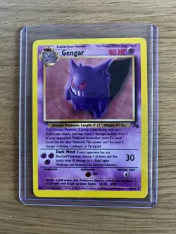 Gengar 20/62 | Fossil Set | LP | Non-Holo Rare Pokemon Card - Image 1
