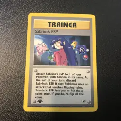 Sabrina's ESP 117/132 Gym Heroes 1st First Edition Pokemon Card Mint Condition - Image 1