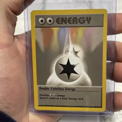 Double Colorless Energy 96/102 Base Set Pokemon Card WOTC 1999 Vintage TCG MP - Image 1