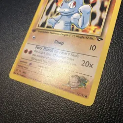 Giovanni's Machop 72/132 Gym Challenger First Edition Pokemon Card Mint - Image 3