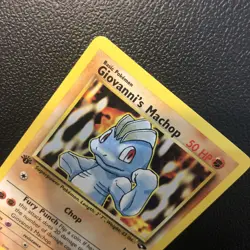 Giovanni's Machop 72/132 Gym Challenger First Edition Pokemon Card Mint - Image 5