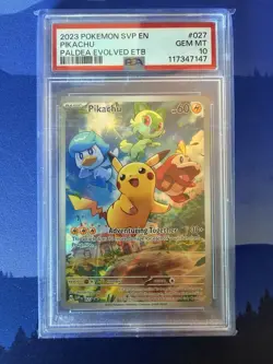 Pikachu 027 Sv: Scarlet & Violet Promo Cards Holo PSA 10 - Image 1