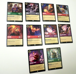 Disney Lorcana Theme Lot - Beauty And The Beast Theme Lot Of 10 Cards - Image 1
