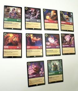 Disney Lorcana Theme Lot - Beauty And The Beast Theme Lot Of 10 Cards - Image 2