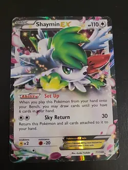 Shaymin EX - 77/108 - Pokemon Roaring Skies XY Ultra Rare Card LP/MP - Image 1