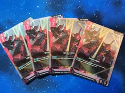 Gundam TCG GD01 Rare Red 4-Card Play Sets - Select Your Cards From List - Image 1