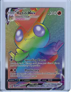 Victini Vmax 165/163 Battle Styles NM Full Art Secret Rainbow Rare Pokemon Card - Image 1