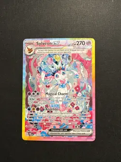 Pokemon TCG S&V Prismatic Evolutions Sylveon EX Card 156/131 - Image 1
