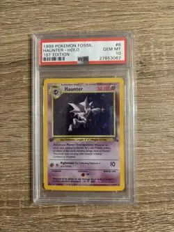 Pokemon Haunter Fossil 1st Edition Holo PSA 10 GEM MINT #6/62 1999 Card WOTC - Image 1