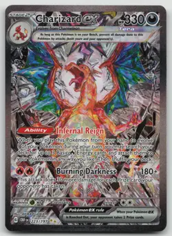 Pokemon TCG Sv03: Obsidian Flames Charizard EX Holo Card 223/197 NM - Image 1