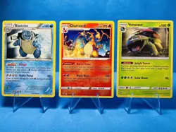 Charizard Blastoise & Venusaur 3 Card Set - Rare Pokemon Cards All Near Mint - Image 1