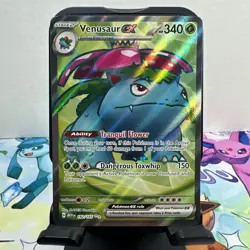 Pokemon TCG Venusaur EX 182/165 Secret Rare Card Scarlet & Violet 151 - Image 1