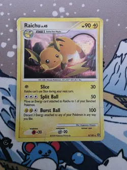Raichu 8/100 Diamond & Pearl Stormfront Holo Rare Pokemon TCG Card - Image 1
