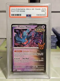 PSA 9 Mint Flutter Mane Graded Pokemon Card #078 Trick or Trade 2024 - Image 1