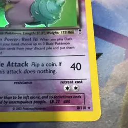 Pokemon TCG Dark Slowbro Holo Rare Card 8/110 Legendary Collection 2002 - Image 3