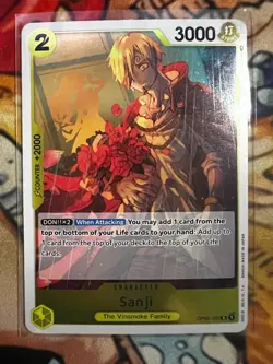 OP03-102 Sanji Rare One Piece TCG Card OP03: Pillars of Strength English Foil - Image 1