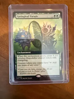 MTG Springleaf Parade Commander: Lorwyn Eclipsed Extended Art Rare Magic - Image 1