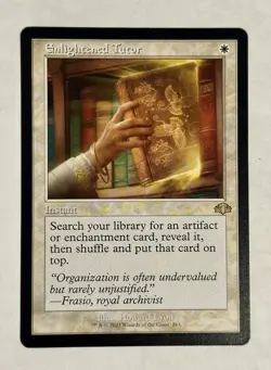 MTG Enlightened Tutor - Retro Frame NM Dominaria Remastered #263 - Image 1