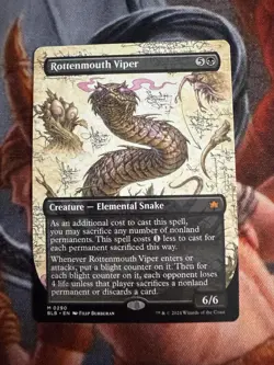 Bloomburrow #290 Rottenmouth Viper (Borderless) - Image 1