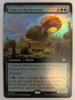 Colossal Rattlewurm (Extended Art) Outlaws of Thunder Junction Foil - MTG RARE - Image 1