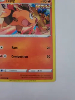 Pokemon TCG Tepig Sword & Shield Battle Styles 023/163 Promo Cosmos Holo Rare NM - Image 4