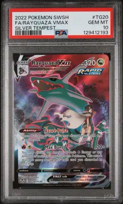 2022 Pokemon SWSH FA Rayquaza VMAX Silver Tempest #TG20 PSA 10 GEM MT TCG - Image 1