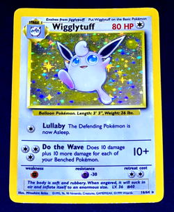 1999 Pokemon WIGGLYTUFF Jungle Set NO SYMBOL Misprint INK ERROR Holo Bleed 16/64 - Image 1