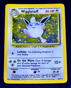 1999 Pokemon WIGGLYTUFF Jungle Set NO SYMBOL Misprint INK ERROR Holo Bleed 16/64 - Image 5