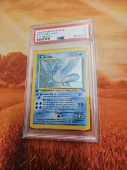 Pokemon TCG Articuno Fossil 1st Edition Holo 2/62 PSA 5 - Image 1