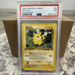 Pokemon 1999 Jungle Pikachu 1st Edition PSA 7 #60/64 Regular English TCG - Image 1