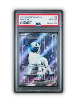 2023 Pokemon Obsidian Flames Absol EX 214/197 Ultra Rare PSA 10! - Image 1