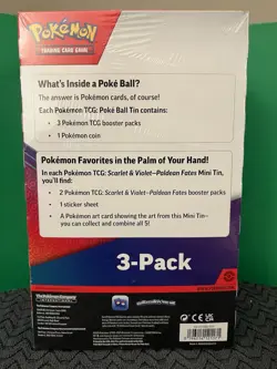 Pokemon TCG: Paldean Fates Mini Tins With Pokeball Sam’s Club - Sealed - New - Image 3