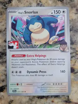 Hop's Snorlax 117/159 Play! Pokemon Prize Pack Series 7 Journey Together - Image 1