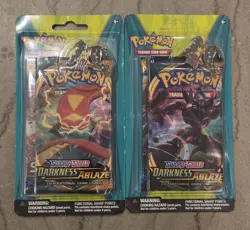 2 Pokemon TCG: Darkness Ablaze & Sun & Moon Base Checklane Blister With Extra - Image 1