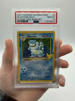 Pokemon PSA 10 GEM MINT Celebrations Blastoise 2/102 Classic Collection Holo - Image 1
