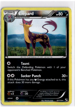 Liepard [Reverse Holo] #67 Pokemon Black & White - Image 1