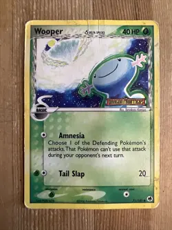 Pokemon TCG Wooper EX Dragon Frontiers 71/101 Regular Reverse Holo DMG - Image 1
